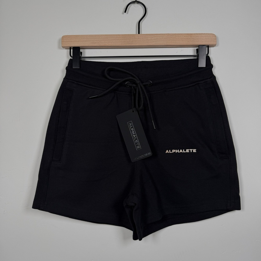 Alphalete Women's Essential Core Shorts Small Black Athletic Gym AL21-1062 NWT